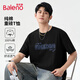 班尼路（Baleno）短袖t恤男夏季新款美式字母青少年寬松純棉透氣半袖男生潮流體恤