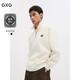 GXG男裝復古壓花精致翻領(lǐng)衛衣 米色 165/S