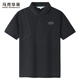 馬克華菲【呼吸棉】翻領(lǐng)Polo衫男裝2025夏季新款刺繡上班短袖T恤 黑色 001 L 175