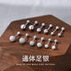 蔓笙999純銀豆豆耳釘螺絲擰扣養耳洞耳骨釘雙頭耳棒睡覺(jué)免摘防掉耳環(huán) 磨砂豆豆耳釘【4mm】