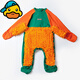 G.duck秋冬新款嬰兒連體衣男女寶寶全棉耐臟防著(zhù)涼拖地俠爬行服新生兒嬰 綠桔包手包腳 90cm 90碼