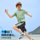 ASK JUNIOR兒童套裝男童2025夏涼感薄款兒童短袖t恤短褲兩件 綠色  160 