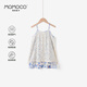 瑪米瑪卡（MOMOCO）女童裙子兒童夏裝夏季新款童裝韓版公主連衣裙 藍白 120