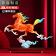 戲鯉黃銅馬踏飛燕擺件工藝品客廳酒柜辦公室擺件公司開(kāi)業(yè)禮品商務(wù)禮品