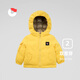 保姆鵝 兒童羽絨服寶寶雙面羽絨服加厚小童短款耐污羽絨外套 檸檬黃 130