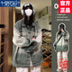 莫代爾港風(fēng)漸變牛仔外套女2025春秋季新款復古寬松學(xué)生韓版休閑夾克上衣 綠色 L