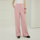 FIRSTSTATION FS時(shí)尚運動(dòng)撞色織帶寬松直筒休閑褲女25春新款6499A 粉色 M