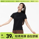 棉的美學(xué)白色圓領(lǐng)正肩短袖t恤女春夏修身顯瘦內(nèi)搭打底衫上衣 「自帶小腰線」月夜黑 XL 「推薦115-125斤」