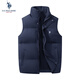 U.S. POLO ASSN.羽絨棉馬甲男秋冬季戶(hù)外防風(fēng)百搭坎肩保暖背心男外套 深藍 L 