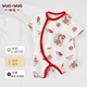 wua·wua寶寶滿(mǎn)月衣服春秋連體衣紅色中國風(fēng)周歲秋裝禮服過(guò)年嬰兒新生兒 飛龍在天（夏季短袖薄款） 80cm （適合9-12月 體重16-20斤）