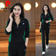 皮爾卡丹（pierre cardin）休閑運動(dòng)套裝女2025春秋季新款時(shí)尚洋氣顯瘦立領(lǐng)衛衣闊腿褲套裝針 黑色套裝 2XL (建議115-125斤)
