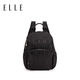 ELLE女包通勤旅行初高中生雙肩書(shū)包情人節新年禮物80313老花黑