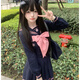 茉衣雅（MOYIYA）2025春夏jk制服水手服正版日系學(xué)院風(fēng)女學(xué)生美少女套裝 長(cháng)袖+39cm短裙+領(lǐng)結【十九櫻套裝 S