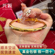 興穎金包銀手鐲女滿(mǎn)天星實(shí)心推拉年輕款可調節520情人節送女友禮物 包金1.5克+約30克+滿(mǎn)天星推拉手鐲