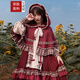 艾諾黛公主裙洛麗塔蓬蓬裙lolita全套lo裙夏季可愛(ài)【小紅帽】田園連衣裙 連衣裙+斗篷+三角斤 XL