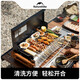 Naturehike挪客墨煙桌面旅行燒烤架戶外露營(yíng)燒烤便攜式木炭烤肉爐 黑色 