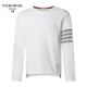 thombnail TB四道杠重磅厚實(shí)長(cháng)袖T恤潮牌秋季男上衣純棉TEE打底衫湯姆潮牌T 白色 L 2碼