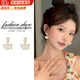栢啟歆花朵珍珠耳環(huán)耳釘女高級養(yǎng)耳洞感獨特氣質(zhì)耳釘森系耳飾耳墜 花瓣珍珠耳環(huán)一對