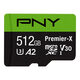 PNY 512GB MicroSDXC存儲卡 A2高速 U3V30 Class10 讀100MB/s寫(xiě)90MB/s 4K超高清 手機平板無(wú)人機相機