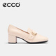 愛步（ECCO）樂福鞋女 25年新款簡(jiǎn)約優(yōu)雅淺口粗跟正裝單鞋高跟鞋女 型塑290953 石灰色29095301378 36 （尺碼偏大）