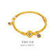 金至尊（3DG Jewellery）豐瑞花黃金手鏈古法金足金999手鏈琺瑯珍珠手鏈新年禮物計價(jià) 總重13.83克（金重13.58克）