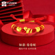 FUSSEM足金小金蛇寶寶黃金紅繩手鏈蛇年新生兒滿(mǎn)月嬰兒出生見(jiàn)面禮物金飾 愛(ài)心卷卷蛇+2福袋 寶寶款 約1.2g