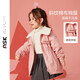 ASK JUNIOR女童棉服2025秋冬小童保暖夾棉外套中長翻領(lǐng)外套 粉色 100