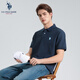 U.S. POLO ASSN.保羅polo衫男夏季商務(wù)休閑t恤男純色短袖男上衣男裝海瀾 藏青 XL