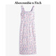 ABERCROMBIE & FITCH【優(yōu)雅小碎花】女裝25夏季新款田園修身赫本風(fēng)連衣裙KI159-5697 多色印花 S 155/92A 短版