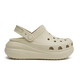 CORCS CROCS 泡芙洞洞鞋男女士休閑厚底拖鞋夏季包頭涼鞋戶外沙灘鞋男女涼鞋 骨白色泡芙 36