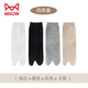 貓人（MiiOW）分趾人字拖襪子女款春秋款純棉二趾木屐襪腳趾拇指襪豬腳襪兩趾襪 純白+黑色+灰色＋卡其 4雙 均碼
