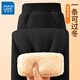 真維斯（Jeanswest）羊羔絨休閑褲運動(dòng)褲女秋冬2025新款保暖束腳衛褲防風(fēng)加厚加絨褲子 黑色 純色 L