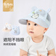 圖涂丫寶寶遮陽帽夏季薄款嬰兒帽子1-2-3歲男女童防曬大帽檐兒童鴨舌帽 墨竹熊貓-藍(lán)色 50碼：（46-50cm）建議1-3歲
