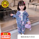 G.DUCKKIDS小黃鴨女童牛仔三件套裝春秋裝新款女寶寶衣服1-7歲女孩褲子運(yùn)動 藍(lán)色 80