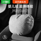 及火汽車(chē)頭枕奔馳邁巴赫車(chē)用護頸枕座椅靠枕腰靠駕駛車(chē)載頸枕柔軟舒適 麂皮絨頭枕【柔軟絨芯】/ 淺灰 2個(gè)