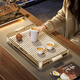映斯風(fēng)茶盤(pán)家用桌面長(cháng)方形茶具塑料瀝水盤(pán)客廳茶臺茶壺茶杯輕奢排水托盤(pán) 特大號【瀝水茶盤(pán)】1個(gè)