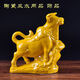 陶瓷牛擺件臥牛缺角擺件唐三彩黃牛風(fēng)水裝飾品家庭裝飾品十二生肖 金色招財風(fēng)水牛長(cháng)16寬6高18