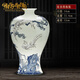 伯莎丹頓（BERTHA DENTON） 景德鎮陶瓷手繪青花瓷花瓶玲瓏花瓶擺件描金新中式家居客廳博古 報春圖梅瓶