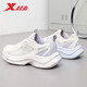 特步（XTEP）女鞋運動(dòng)鞋子女夏秋季新款網(wǎng)面透氣回彈減震休閑鞋小白鞋跑步鞋女 帆白/淺暮藍 37