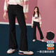 ASK JUNIOR女童褲子2025秋冬季兒童加絨保暖長(cháng)褲休閑時(shí)尚喇叭褲 黑色 160