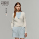 Teenie Weenie小熊女裝針織開(kāi)衫2025夏季新款休閑甜美慵懶圍裹披肩 象牙白 S
