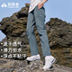 拓路者藏狼休閑褲女戶外直筒長(zhǎng)褲夏季輕薄款戶外防潑水透氣寬松運(yùn)動(dòng)褲子 松霧藍(lán) L