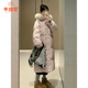 乖甜星棉服女2026冬季新款棉服外套加厚中長(cháng)款過(guò)膝盤(pán)扣棉衣大毛領(lǐng)外套女 藕粉色 L 130-145斤