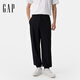 蓋璞Gap男裝春季經(jīng)典款彈力休閑直筒束口針織褲寬松簡(jiǎn)約長(cháng)褲720707 黑色 XL (180/88A)亞洲尺碼