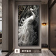 ZOCI玄關(guān)畫(huà)正對門(mén)入戶(hù)門(mén)掛畫(huà)浮雕立體高級感浮雕立體感肌理孔雀掛畫(huà)入 B款-屏開(kāi)雀羽 超清藝術(shù)微噴90*180cm高透水