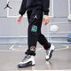 NIKE JORDAN 耐克AJ童裝男童長褲春秋舒適毛圈休閑兒童褲子 正黑色 160 /66 【建議身高152-158cm】