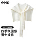 JEEP男士披肩外搭韓系針織小坎肩春秋百搭純色疊穿圍巾時(shí)尚校園風(fēng)斗篷 米白色