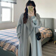 春乏春秋季中長款過膝蘇里南雙面絨毛呢外套女百搭小個(gè)子呢子大衣女 淺藍(lán)色[卡碼拍小] S 建議105斤-115斤[卡碼拍小]