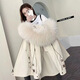 傲列2024秋冬輕奢品質(zhì)派克服女時(shí)尚可拆卸獺兔毛內膽貉子年輕皮草女 白色 XXL