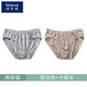 詩(shī)貝妮薄款真絲內褲男100%桑蠶絲短褲中腰絲綢三角褲窄腰 銀灰色3282+卡其米3283 2XL